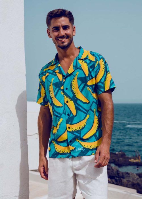 Camiseta de botones plátanos